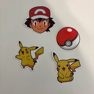 Pokemon Stickers - Pikachu and Ash